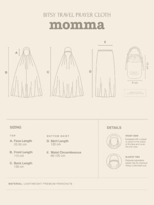 Mukena Travel Bitsy Ibu dan Anak Dengan Akrilik Inisial – Mukena Lipat Premium, Ringan & Praktis, Adem - Image 8
