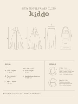 Mukena Travel Bitsy Ibu dan Anak Dengan Akrilik Inisial – Mukena Lipat Premium, Ringan & Praktis, Adem - Image 9